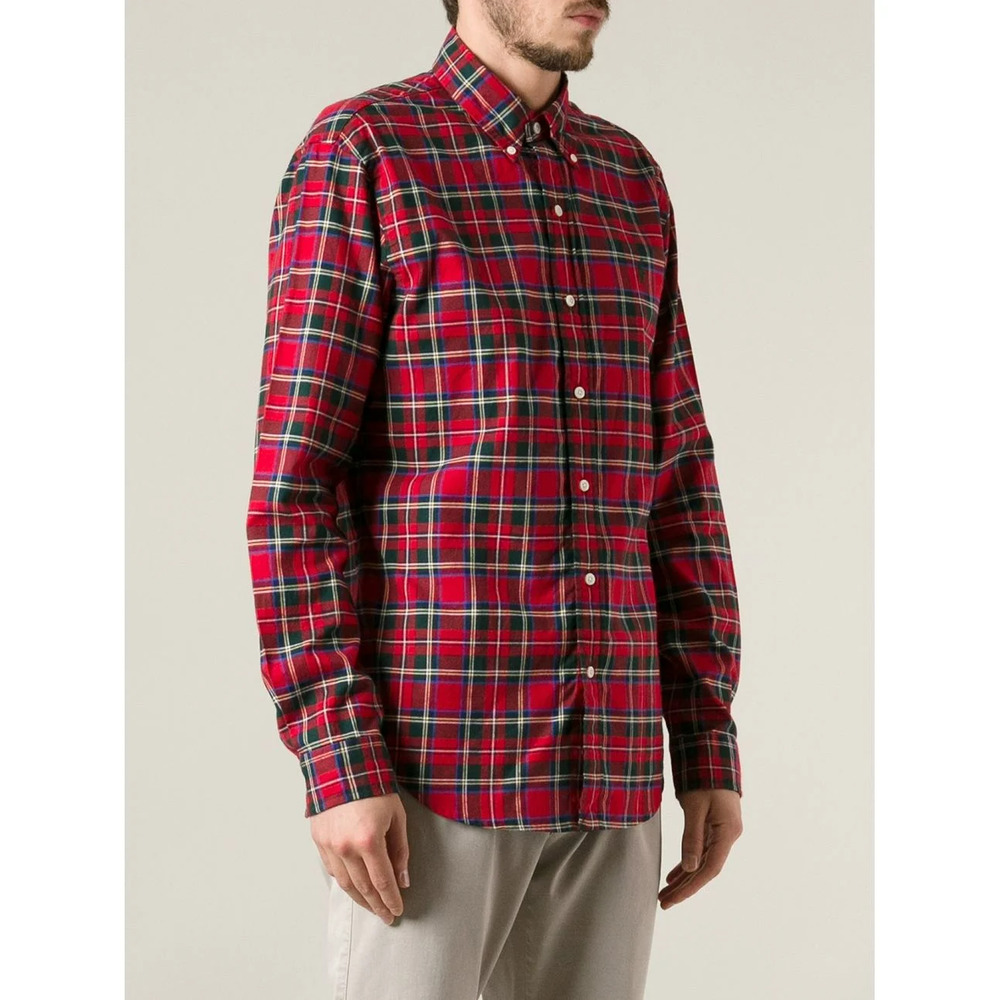 Ralph Lauren Button Down Shirt Long Sleeve Classic Fit Lightweight Red Plaid XLT